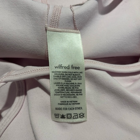 WILFRED FREE Sz 2XL Unitard in Baby Pink Stretchy Spaghetti Straps Square Neck - Picture 8 of 9